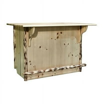 Montana Woodworks MWBWRD Montana Collection Deluxe Bar with Foot Rail Ready To Finish