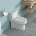 thumbnail image 3 of Bidet Toilet Ceramic One Piece Toilet for Bathroom, 12-inch Rough-In, 1.1/1.6 GPF, Dual Flush with Soft Clsoing Seat, Powerful Dual Flush MAP 800g,One Piece Toilet, 3 of 17