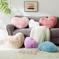 thumbnail image 6 of Heart Pillows, Love Heart Shaped Pillow, Small Cute Purple Heart Pillows for Gifts, Faux Rabbit Throw Pillows for Her, Kids, Girls Home Decoration, 10X11 Inch, 6 of 8
