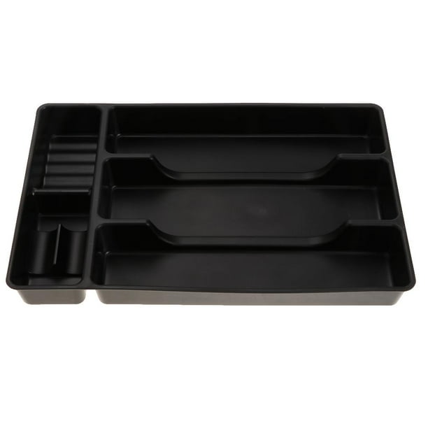 Organizador de Oficina Perfecl Caja de Almacenamiento Multiusos 5 Compartimentos Negro