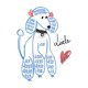 thumbnail image 5 of Camiseta de manga corta para mujer con estampado de perro de dibujos animados, top informal de verano con letras divertidas "Little", cómoda de algodón, lavable a máquina, negra con diseño azul y blan, 5 of 6