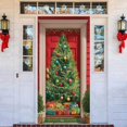 thumbnail image 4 of Panneau de Porte Vache Tapisserie Décorative Rideau de Fête de Noël Festif pour Porte d'Entrée et Entrée, 4 of 5