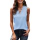 thumbnail image 3 of Camiseta de Tirantes Holgada Sin Mangas con Cuello en V y Encaje de Pestañas de Verano en Azul XXL, 3 of 10