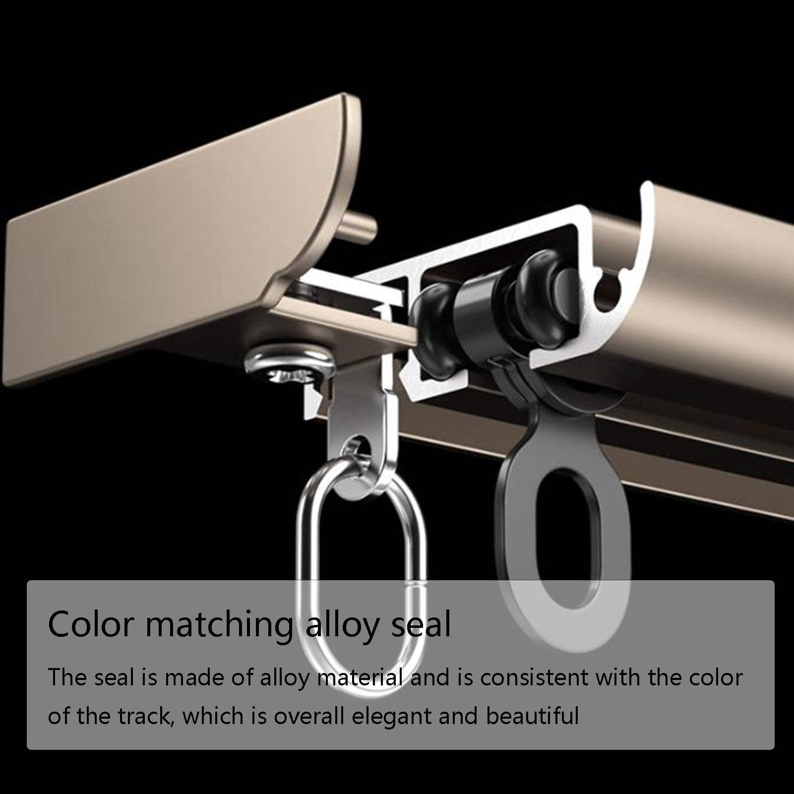 Curtain Track, Room Divider Curtain Rod, Thick and Heavy Aluminum Curtain Tracks with Roller for Windows, Living Room, Bedroom