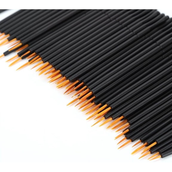 100pcs Disposable Eyeliner Brush, Hard Head Eyeliner Liquid Brush Makeup Eye Liner Wands