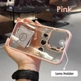 thumbnail image 3 of Funda de teléfono con soporte Protector de anillo de Metal para lente de cámara, cubierta transparente para IPhone 13, 11, 12, 14, 15 Pro Max Plus, 3 of 5