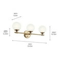 thumbnail image 5 of 55172CPZ Kichler Lighting Benno - 15W 3 LED Bath Vanity In Industrial Style-8.75 Inches Tall and 24.5 Inches Wide-Champagne Bronze Finish, 5 of 10