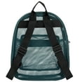 thumbnail image 5 of Solid Color Mini Mesh Backpack with Front Zippered Pocket in Green, 5 of 6