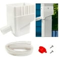 thumbnail image 4 of GROWTH TANK Rain Water Collection System Yard Gutter Drain with Hose Rainwater Collector White, 4 of 7