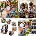 thumbnail image 5 of Kuiaobaty Black Cat Print Clear Backpack and Pencil Case Set for Girls Hearts Floral Print Backpack and Lunch Bag Set See Through PVC Bookbag with Pencil Case for School, Red, 5 of 5