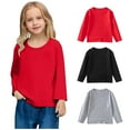 thumbnail image 2 of cfhntfmh 3 Pack Boys Girls Long Sleeve Shirts Cotton T-Shirts Teen Girls Long Sleeve Shirts Multipack Basic Soft Tees, 2 of 7