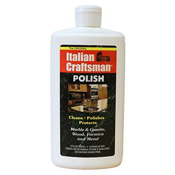 Granite and Marble Polish - Cleans and Protects - Italian Craftsman 16 oz