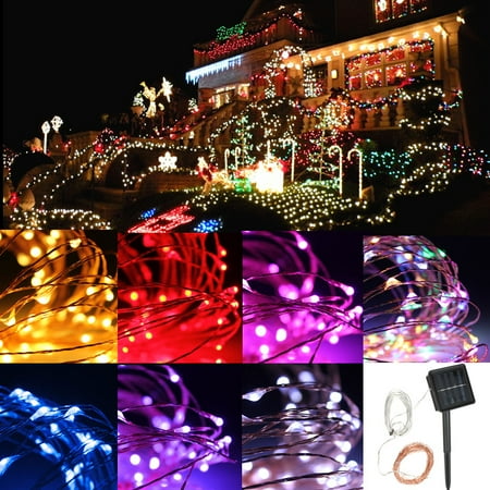 Solar Powered String Lights 10m 100 Led Copper Wire Starry Solar Powered String Lights 10m 100 Led Copper Wire Starry Fairy Light For Garden Xmas Lighting Party Decor Outdoor Com