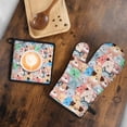 thumbnail image 5 of Cartoon Dog Kitchen Oven Mitt and Pot Holder Sets 2 Pcs for Baking, Cooking and Grilling, Heat Resistant Up To 392 °F, 5 of 7