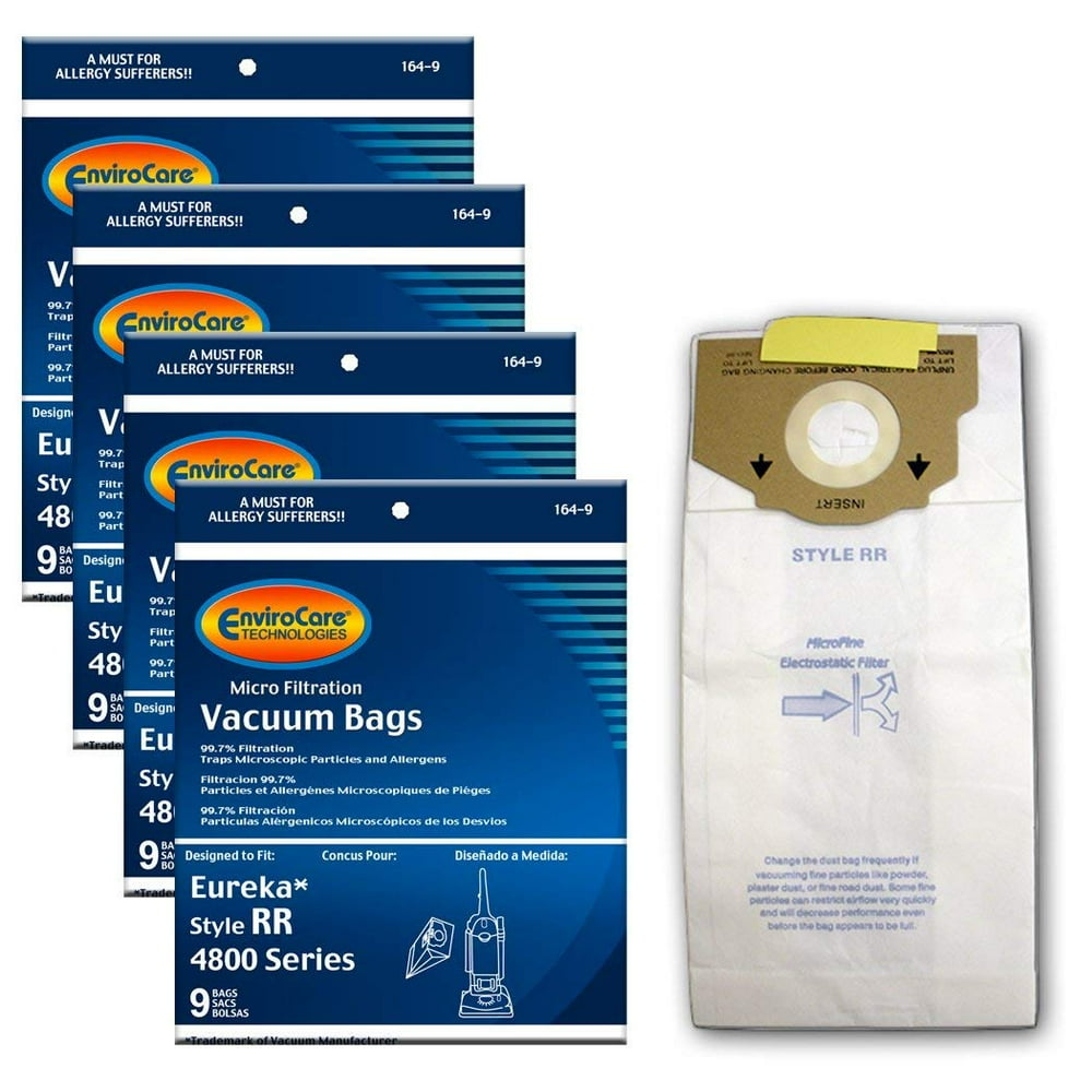 Replacement Vacuum bags for Eureka Style RR Uprights 36 bags, Includes