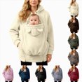 thumbnail image 2 of CAUYDY Womens Baby Pouch Hoodies with Pockets Oversized Hoodies Lightweight Baby Pouch Hooded Sweatshirt, 2 of 9