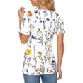 thumbnail image 5 of Rezuofi 1 Pcs Womens Summer Top 2025 New Casual Short Sleeve Pleated Crew Neck Basic Tee Shirts, 5 of 6