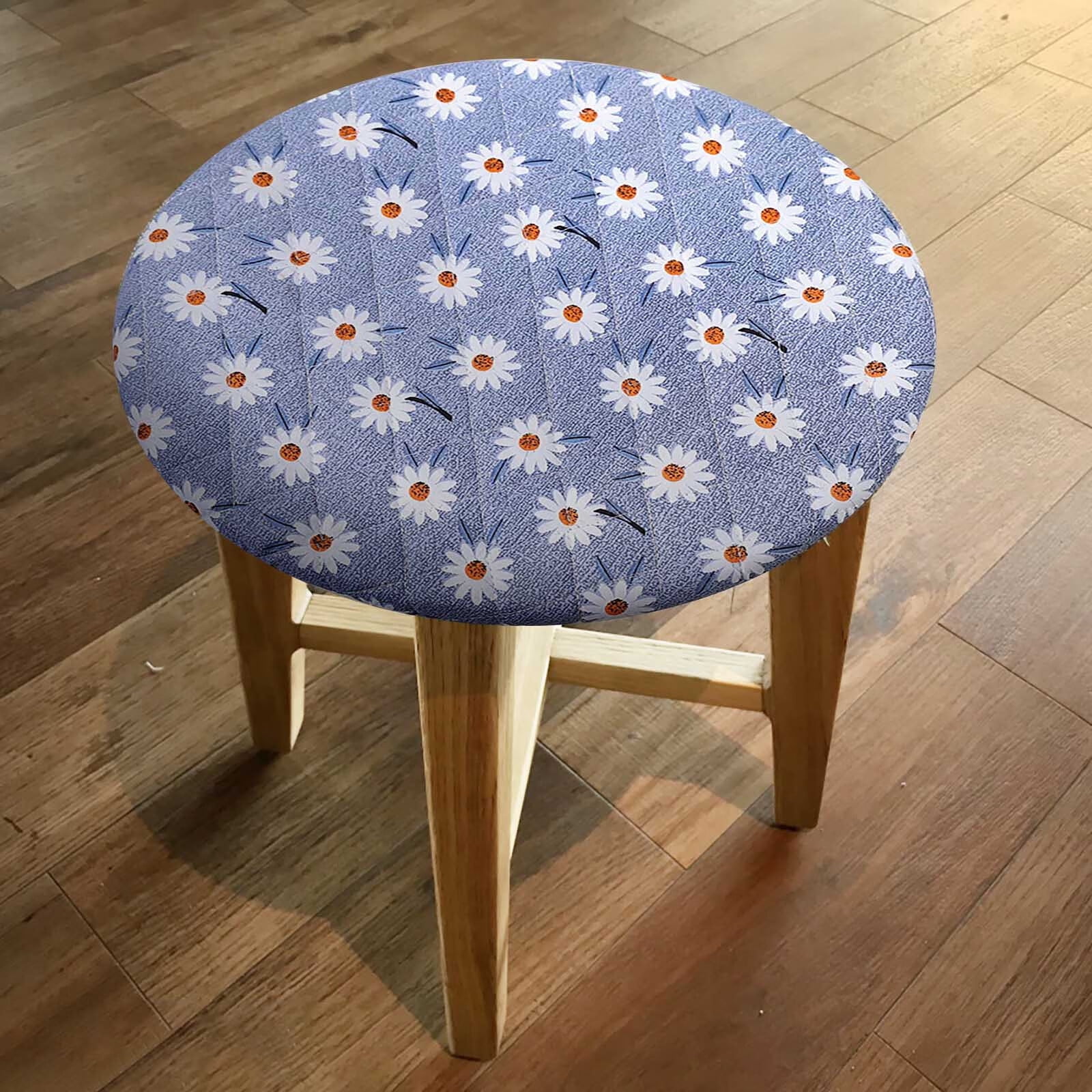 Bar Stool Cushion Texture Stool Cover Round Upholstered Bar Stool Foam