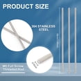 thumbnail image 2 of 6Pcs M5 7" Stainless Steel Fully Threaded Rods Threaded Rod & Studs Right Hand Thread Pitch for Anchor Bolts Clamps Hangers and U-Bolts, 2 of 6