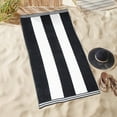 thumbnail image 6 of BNM Cabana Stripes Oversized Beach Towel, 34 x 64, Charcoal, 6 of 9