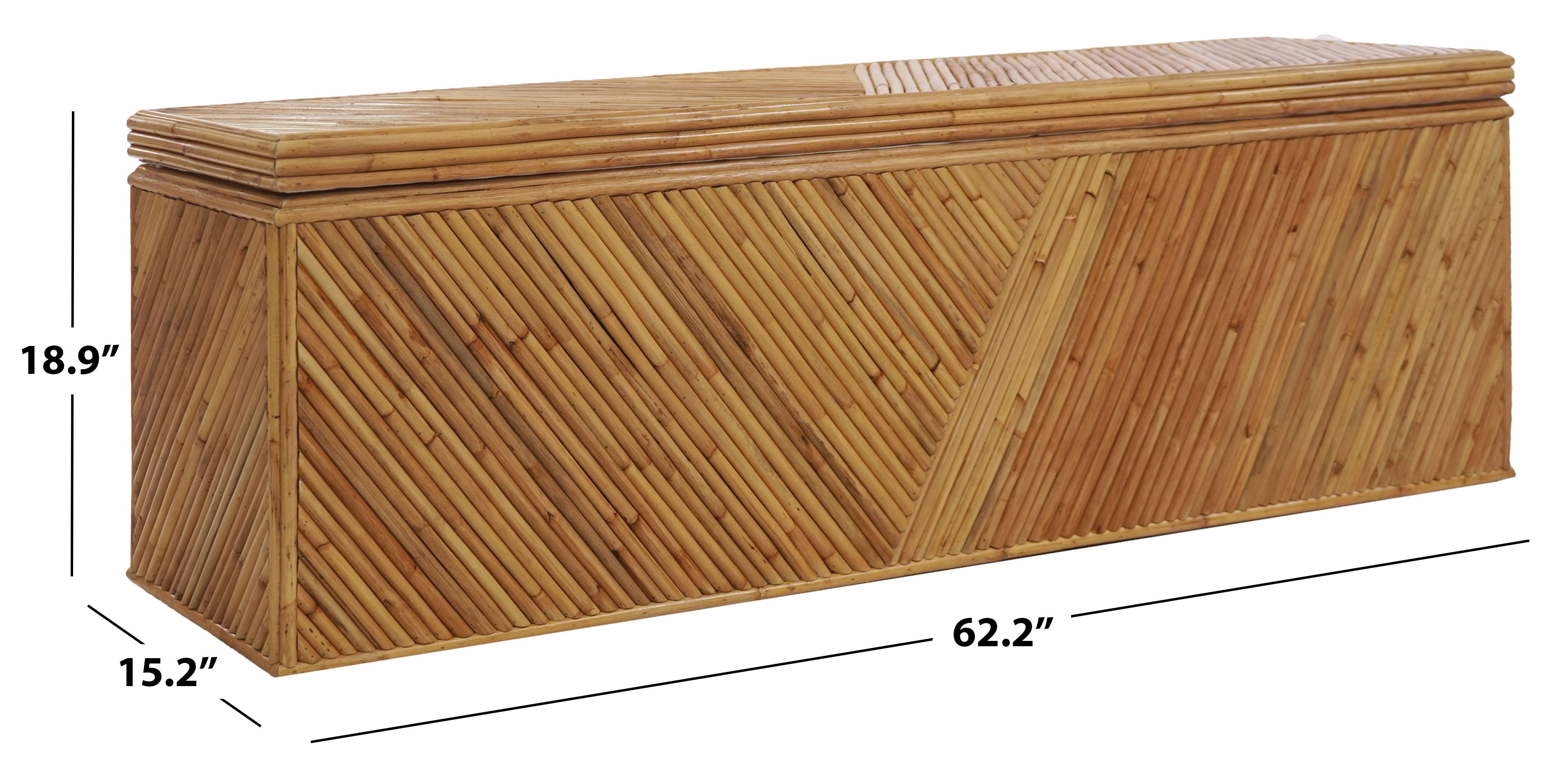 Safavieh Couture Zoeigh Rattan Trunk, Natural
