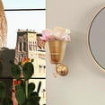 thumbnail image 6 of Wall-Mounted Metal Vase Holder with Brush Hook, Gold Finish, Decorative Flower Container,wall vase with hook, 6 of 8