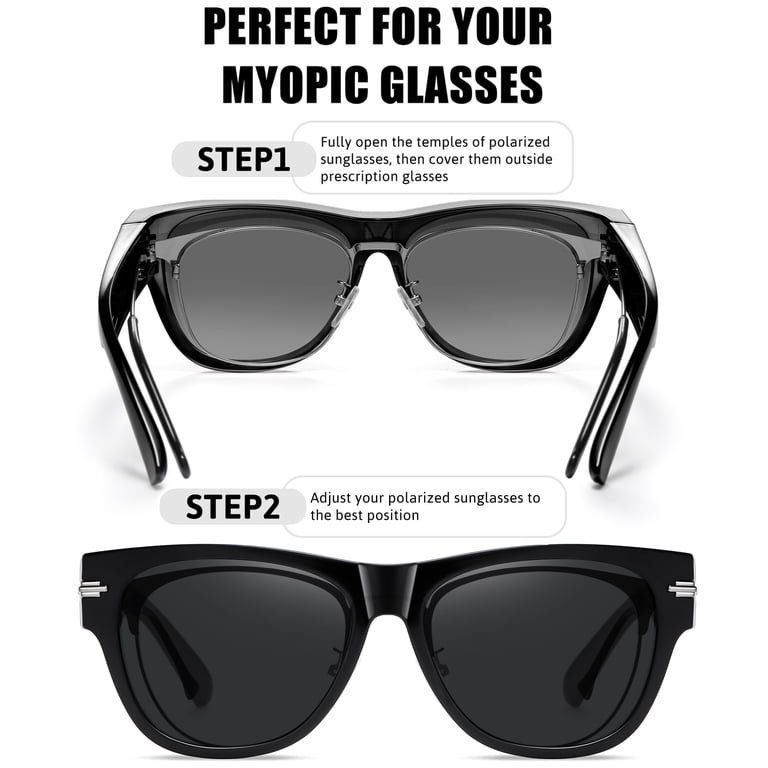 Kanastal Polarized Fit Over Sunglasses, Square Wraparound  display picture 3