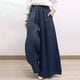 thumbnail image 5 of Gibobby pantalones de vestir mujer Pantalones largos de pierna ancha informales sueltos ligeros de cintura alta elásticos para mujer con bolsillo (Azul marino, S), 5 of 5