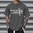 thumbnail image 5 of Ankishi He Left The 99 To Rescue Me T Shirt Crew Neck Short Sleeve Christian T-Shirt Loose Men Summer Tops for Date, 5 of 8