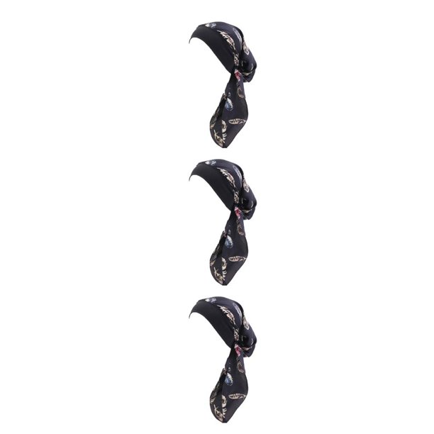 Qarigey Diadema Sombrero Turbantes de moda Sombreros lavables Cómodos Accesorios para el cabello para la vida diaria Plumas negras Type1 NO1