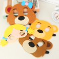 thumbnail image 2 of 4 Count Goldilocks and the Three Bears Costume Masks, Half Face Felt Masquerade Mask for Kids, 2 of 5