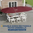 thumbnail image 4 of EastVita 13Ft Large Patio Umbrella Outdoor with Easy Crank Handle Durable Weather-Resistant Fabric UV Protection for Pool Lawn and Garden Wine Red(Without base), 4 of 6