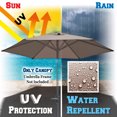thumbnail image 4 of Sunrise Umbrella 6 Rib Taupe Patio Umbrella Canopy, UV Protection, 4 of 6