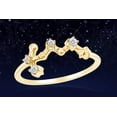 thumbnail image 2 of AFFY 1/10 Carat Natural Round Diamond Celestial Star Horoscope Astrology Virgo Zodiac Sign Ring In 14k Yellow Gold Over Sterling Silver (0.1 Cttw, H-I Color, I1-I2 Clarity) Ring Size - 4.5, 2 of 4