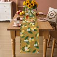 thumbnail image 2 of Lemons Leaves Table Runner 72 Inches, Summer Fruits Floral Botanical Brown Bed Runner Dresser Scarves Tabletop for Indoor Outdoor Parties/Ceremony/Banquet, 16" x 72", 2 of 9