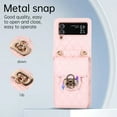 thumbnail image 4 of Wallet Case Designed for Samsung Z Flip 4, with 6 Card Holder Slots RFID Blocking Shoulder Wallet Case Crossbody Strap Shockproof Leather Kickstand Phone Casefor Samsung Galaxy Z Flip 4, Pink, 4 of 9