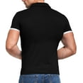 thumbnail image 4 of HAOMEILI Men's Short Long Sleeve Polo Shirts Casual Slim Fit Basic Designed Cotton Shirt Tops, 4 of 5