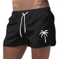 thumbnail image 2 of CONZONE Men'S Swim Trunks Hawaiian Graphic Y2K Board Shorts for Men Elastic Waist Drawstring Lightweight Quick Dry Summer Beach Swim Shorts, 2 of 4