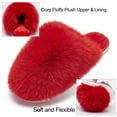 thumbnail image 4 of Ecetana Women's Furry Slippers Comfy Memory Foam Fuzzy Fluffy Slippers Non-slip Indoor House Shoes, 4 of 8