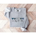 thumbnail image 2 of One Day at a Time Sweatshirt – Encouragement Gift for Recovery & Self-Care – Hearts Graphic Unisex Pullover, 2 of 6