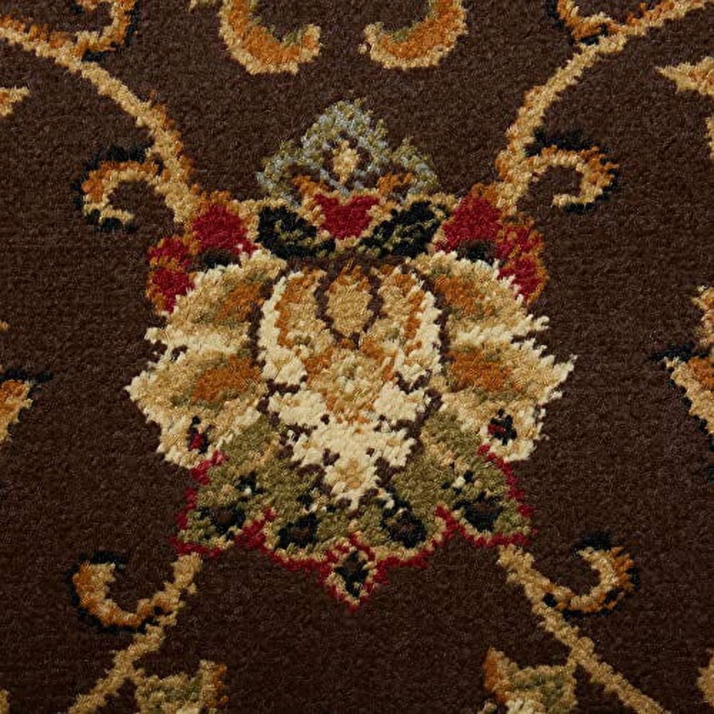 Home Dynamix Royalty Elati Traditional Ornate Damask Runner Area Rug, Brown/Ivory, 1'9"x7'2"