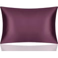 thumbnail image 7 of DISANGNI 100% Mulberry Silk Silk Pillowcase, Used for Hair and Skin, Envelope Type, Silk on one Side and Tencel on The Other Side, 1pc (Purple, 1 pc Standard Size 20"x26"), 7 of 7
