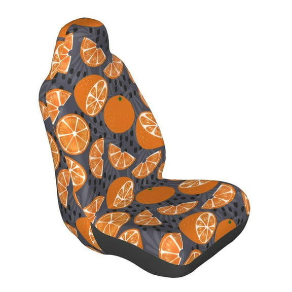 Lsque Various Oranges Pattern Car Seat Covers for Front Seats , Waterproof Seat Covers for Cars, Sporty Front Seat Covers,Car Seat Cover Protector Front Seats