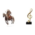 thumbnail image 1 of Adorno De Caballero Acrílico, Centro De Mesa, Regalo Impermeable, Decoración De Escritorio Con Base Y Escultura De Nota Musical, Figura Musical De Resina, Adorno Creativo De Mesa Para El, 1 of 8