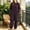 Dark Gray, variant on Women's Fall Winter Jacquard Sherpa Fleece Nightgown, Thick Warm Loose Fit Long Sleep Robe Loungewear