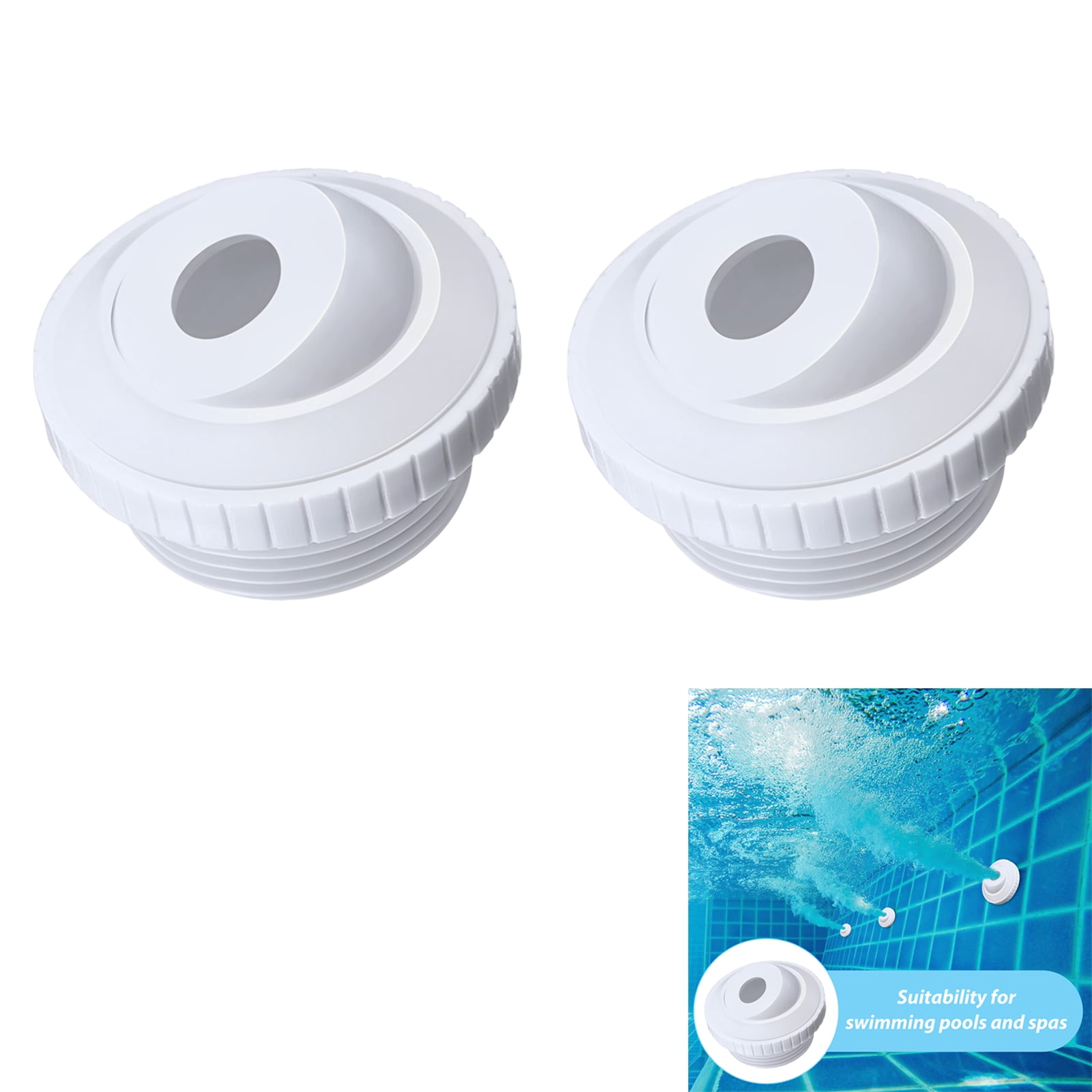 2PCS Pool Jet Nozzles Eyeball Return Jet Fitting with 1/2" Open