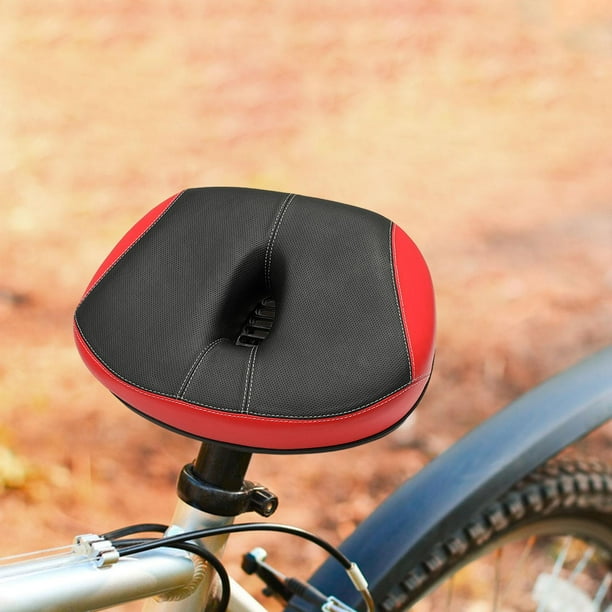 S SERENABLE Selle Large Doux Nez Confort Coussin de Siège pour Vélo de Route Rouge