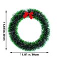 thumbnail image 3 of Frosted Tinsel Christmas Wreath with Snowy Tips for Window Door Decor, 3 of 6