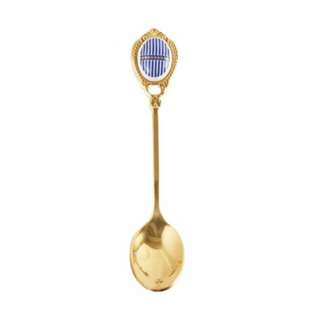 

1PC Light Luxury Stainless Steel Golden Coffee Spoon Soup Spoon Stainless Steel Coffee Spoon Mixing Spoon Ceramic Stainless Steel Spoon