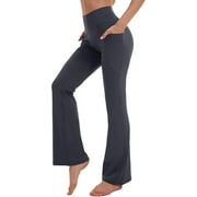 Bootcut Yoga Pants for Women Pockets High Waist Bootleg Work Pants Wide Leg Sweatpants Flare Leggings